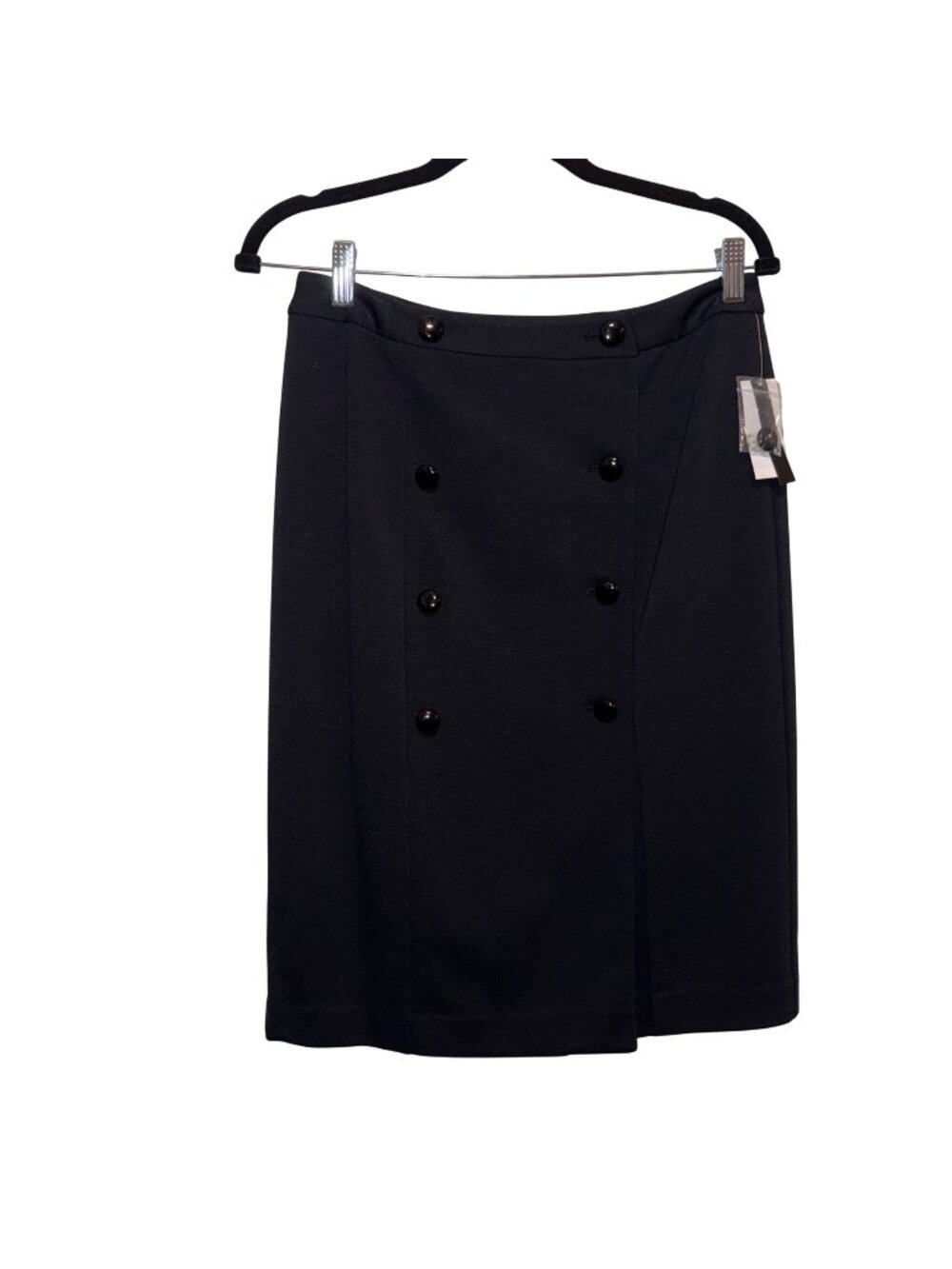Grace Elements Black Double-Breasted Pencil Skirt Size 6 Womens Office Wear NWT